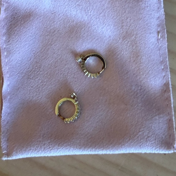 cupcakes & cashmere Gold Earrings Huggies - Picture 6 of 7